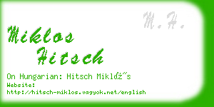 miklos hitsch business card